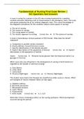 Fundamentals of Nursing Final Exam Review |  342 Questions And Answers