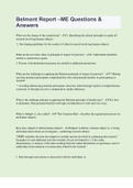 Belmont Report &ndash;ME Questions & Answers &vert; 115 Questions with 100&percnt; Correct Answers &vert; Updated & Verified &vert; 29 Pages