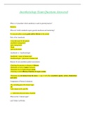 Anesthesiology Exam Questions Answered &lbrace;2022&sol;2023&rcub; 