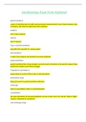 Anesthesiology Exam Terms Elaborated and Explained&period;