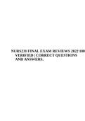 Portage Learning NURS 231 Pathophysiology FINAL EXAM REVIEWS 2022 100%VERIFIED | CORRECT QUESTIONS AND ANSWERS.