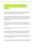 PN VATI Nursing Care of Children&comma; Questions and answers&comma; 2022&sol;2023&period; Rated A