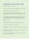 DISA HBSS 201 Admin ePO5&period;1 &lpar;2022&rpar; &vert; 40 Questions with 100&percnt; Correct Answers &vert; Updated & Verified