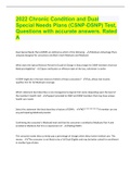 2022 Chronic Condition and Dual Special Needs Plans &lpar;CSNP-DSNP&rpar; Test&comma; Questions with accurate answers&period; Rated A