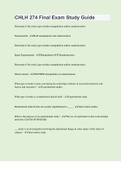 CHLH 274 Final Exam Study Guide &vert; 120 Questions with 100&percnt; Correct Answers &vert; Updated & Verified