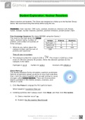 Gizmos Student Exploration| Nuclear Reactions Answer Key LATEST COMPLETE SOLUTIONS 