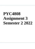 PYC4808  Assignment 3 Semester 2 2022