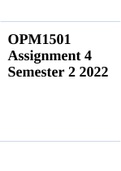 OPM1501  Assignment 4 Semester 2 2022