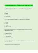 CSSGB Practice Questions &lpar;up to 5&period;40&rpar; &vert; 125 Questions with 100&percnt; Correct Answers &vert; Updated & Verified &vert; 34 Pages