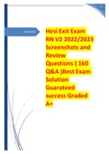 Hesi Exit Exam RN V2 2022&sol;2023 Screenshots and Review Questions &lpar; 160 Q&A &rpar;Best Exam Solution Guarateed success Graded A&plus;