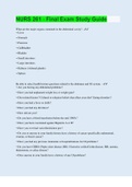 NURS 261 - Final Exam Study Guide &vert; 100 Questions with 100&percnt; Correct Answers &vert; Updated & Verified &vert; 27 Pages
