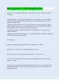 Management 3300 MegaReview &vert; 70 Questions with 100&percnt; Correct Answers &vert; Updated & Verified