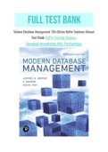 Modern Database Management 13th Edition Hoffer Solutions Manual