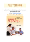 Test Bank for Fundamentals of Nursing&colon; Concepts and Competencies for Practice 9th Edition Craven