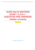 NURS 6521N MIDTERM EXAM 1,2,3 & 4 – QUESTION AND ANSWERS Walden university| best for your exam prep|100% correct... VERIFIED