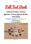 Nutritional Foundations and Clinical Applications: A Nursing Approach 7th Edition TEST BANK