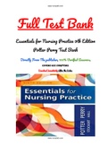 Essentials for Nursing Practice 9th Edition Potter Perry Test Bank