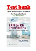 LPN to RN Transitions 5th Edition Harrington Test Bank ISBN:978-1496382733|Complete Guide A+|100% Correct Answers.