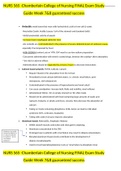 NURS 565 -Chamberlain College of Nursing FINAL Exam Study Guide Week 7&8 guaranteed success