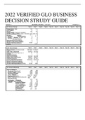 2022 VERIFIED GLO BUSINESS DECISION STUDY GUIDE  