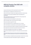 HESI A2 Practice Test 2022 with  complete solution