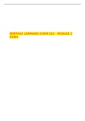 PORTAGE LEARNING CHEM 210 - MODULE 2 EXAM.  