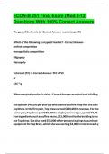 ECON-B 251 Final Exam &lpar;Mod 9-12&rpar; Questions With 100&percnt; Correct Answers  2024