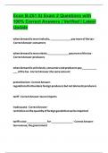 Econ B-251 IU Exam 2 Questions with 100&percnt; Correct Answers &vert; Verified &vert; Latest Update 2024