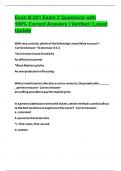 Econ B-251 Exam 2 Questions with 100&percnt; Correct Answers &vert; Verified &vert; Latest Update