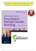 COMPLETE TEST BANK&colon; For Davis Advantage For Townsend's Psychiatric Mental Health Nursing&comma; 11th Edition latest Update&period;
