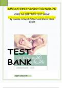 Test Bank Safe Maternity & Pediatric Nursing Care 1st Edition by Luanne Linnard-Palmer &vert; Complete Chapter 1 - 40 &vert; 100 &percnt; Verified