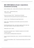 BIO 3000 Midterm Exam 1 Questions Answered Correctly