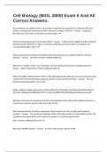 Cell Biology &lpar;BIOL 3000&rpar; Exam II And All Correct Answers&period;