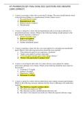 ATI PHARMACOLOGY FINAL EXAM 2022 QUESTIONS AND ANSWERS (100% CORRECT)