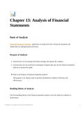 ACCT212: Chapter 13 Financial Statement Analysis