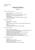 Class notes Music 100: American Music