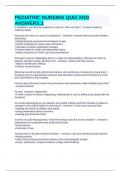 PEDIATRIC NURSING QUIZ AND ANSWERS&period;1 