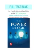 Power of Logic 6th Edition Howard-Snyder Solutions