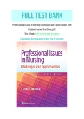 Professional Issues in Nursing Challenges and Opportunities 6th Edition Huston Test Bank&period;pdf