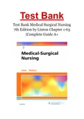 Test Bank Medical Surgical Nursing 7th Edition by Linton Chapter 1-63 |Complete Guide A+