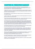 CHAPTER 16 - PEDIATRICS QUIZLET