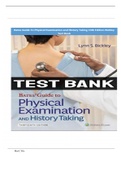 Bates’ Guide To Physical Examination and History Taking 13th Edition Bickley Test Bank & Rationales Chapters 1-27