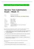 NRNP 6645 Week 11 Final Exam-2021-2022 