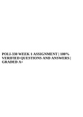 POLI 330N  WEEK 1 ASSIGNMENT | 100% VERIFIED QUESTIONS AND ANSWERS | GRADED A+.