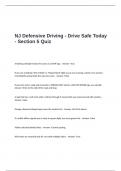 NJ Defensive Driving - Drive Safe Today - Section 5 Quiz