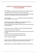 NURS 331 BUNDLED EXAMS WITH QUESTIONS AND VERIFIED DETAILED ANSWERS