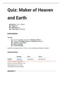CRST 290 Quiz: Maker of Heaven and Earth Score for this quiz: 48 out of 50
