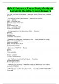 IBOLC Entrance Exam Study Guide&sol;44 Complete Questions and Answers
