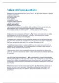 Tosca interview  Questions & Answers Verified 100&percnt; Correct&excl;&excl;