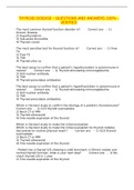 THYROID DISEASE &ndash; QUESTIONS AND ANSWERS 100&percnt; - VERIFIED